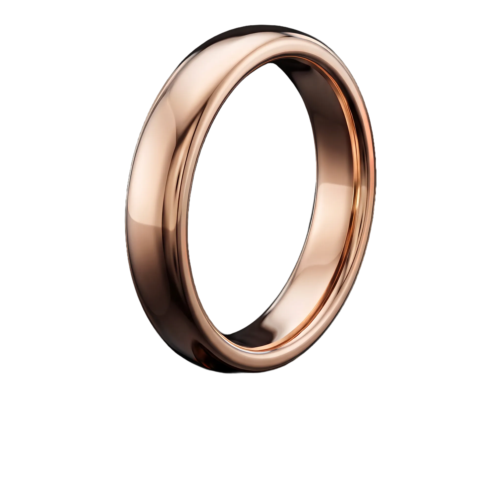 The same plain band in rose gold.